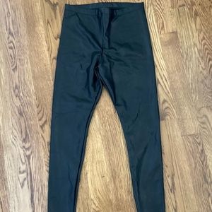 Black Leather Leggings Size 4